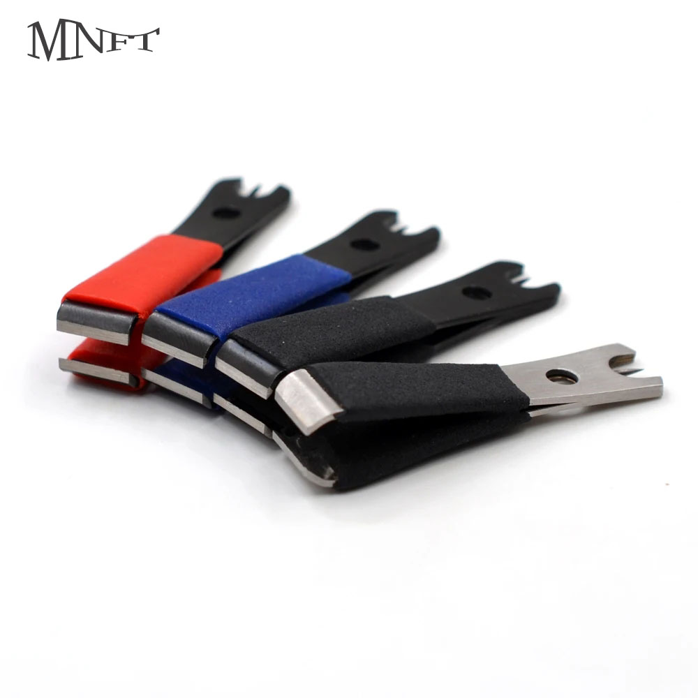 Fishing Hook Sharpener - MNFT 1 個フライフィッシングラインニッパーカッタークリッパーアイニードル釣りツール付き