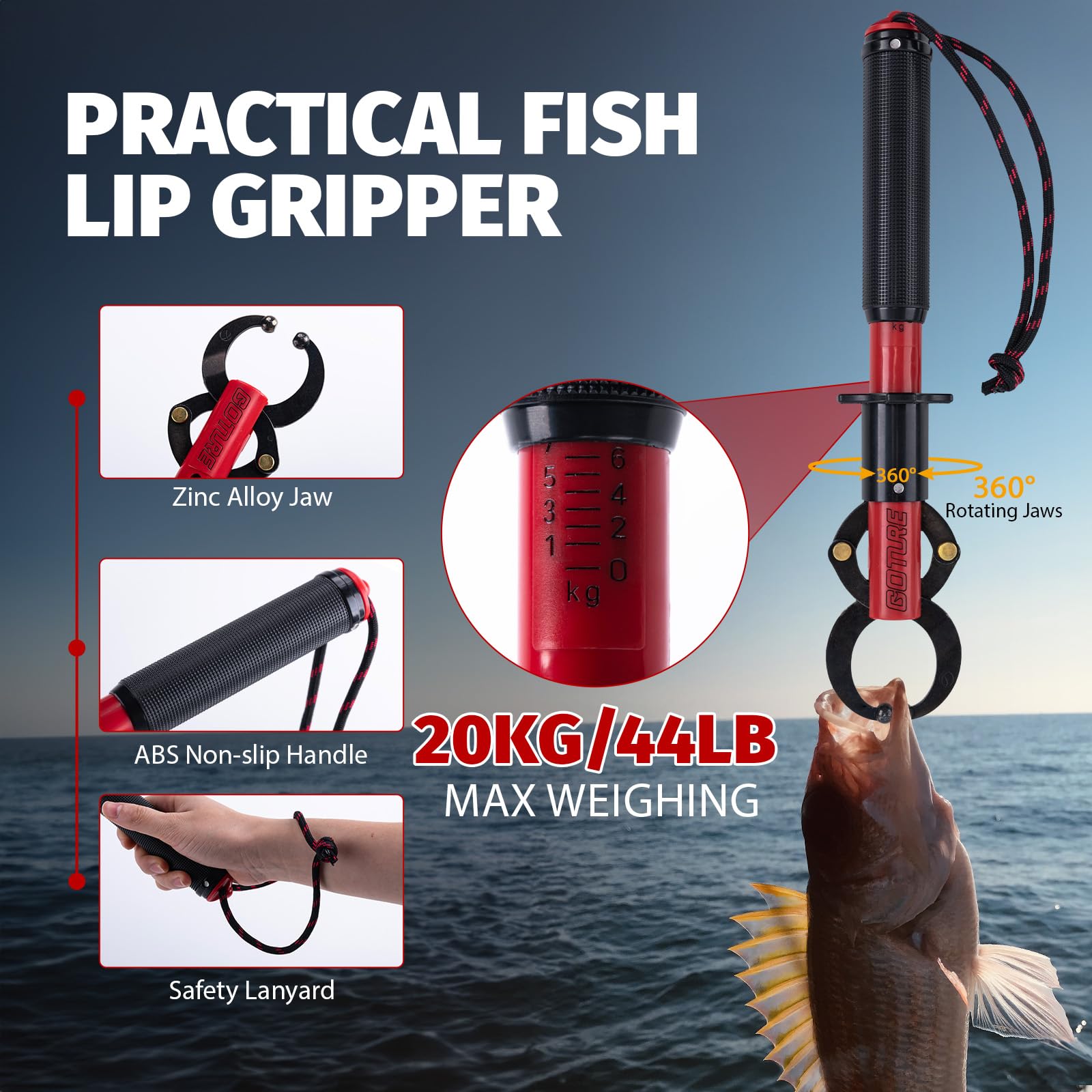 Goture 釣りアクセサリー フィッシングプライヤー フィ - Fishing Hook Sharpener のレビューと価格