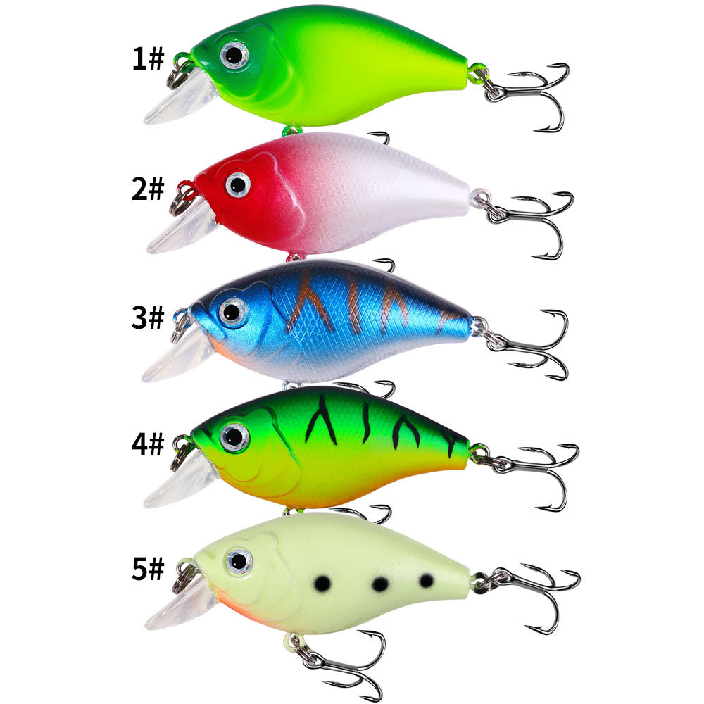 1Pc 6 センチメートル 6.9 グラム釣りルアークランク - Fishing Hook Treble のレビューと価格