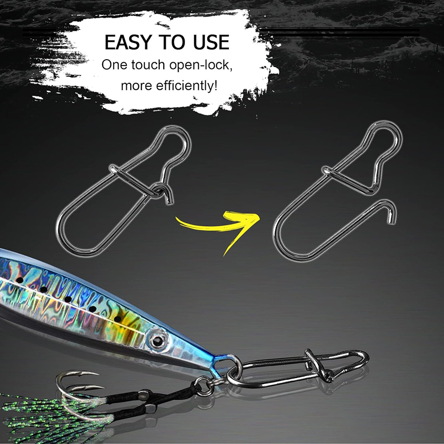 50 個クランクベイトスナップステンレス鋼デュオロックルアー - Fishing Hook Remover のレビューと価格